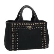 Pre-owned Canvas prada-bags Prada Vintage , Black , Dames