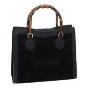 Pre-owned Suede handbags Gucci Vintage , Black , Dames