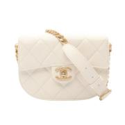 Pre-owned Fabric chanel-bags Chanel Vintage , White , Dames