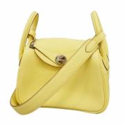 Pre-owned Leather shoulder-bags Hermès Vintage , Yellow , Dames