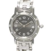 Pre-owned Metal watches Hermès Vintage , Gray , Dames