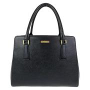 Pre-owned Leather handbags Burberry Vintage , Black , Dames