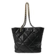 Pre-owned Leather chanel-bags Chanel Vintage , Black , Dames