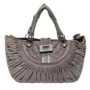 Pre-owned Leather dior-bags Dior Vintage , Gray , Dames