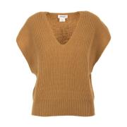 Kameel Sweater Vest Gesloten Kangra , Brown , Dames