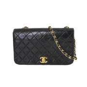 Pre-owned Leather chanel-bags Chanel Vintage , Black , Dames