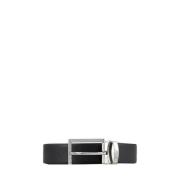 Omkeerbare leren riem met adelaar reliëf Emporio Armani , Black , Here...