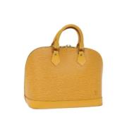 Pre-owned Leather handbags Louis Vuitton Vintage , Yellow , Dames