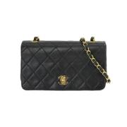 Pre-owned Leather chanel-bags Chanel Vintage , Black , Dames