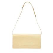 Pre-owned Leather clutches Louis Vuitton Vintage , Beige , Dames