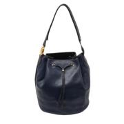 Pre-owned Leather dior-bags Dior Vintage , Blue , Dames