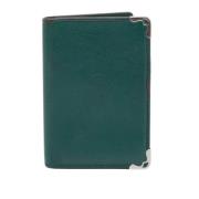 Pre-owned Leather wallets Cartier Vintage , Green , Dames