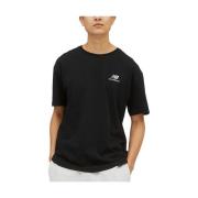 Logo T-shirt voor mannen New Balance , Black , Heren