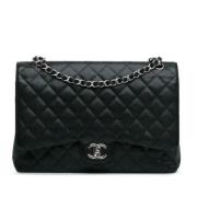 Pre-owned Leather chanel-bags Chanel Vintage , Black , Dames