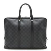 Pre-owned Canvas handbags Louis Vuitton Vintage , Black , Heren