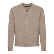 Beige Cardigan Sweater Aw24 Daniele Fiesoli , Beige , Heren