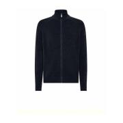 Blauwe Velvet Full Zip Gebreide Trui RRD , Blue , Heren