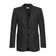 Wollen blazer met gestreept patroon Burberry , Gray , Heren