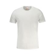 Geborduurd Logo Katoenen T-shirt Guess , White , Heren