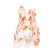 Oranje Bloemen Top Aw24 Zimmermann , Multicolor , Dames