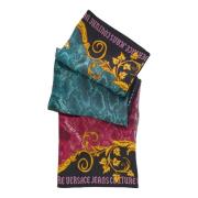 Zijden sjaal met slangenprint Versace Jeans Couture , Multicolor , Dam...