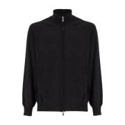 Gestructureerde Rits Cardigan Brunello Cucinelli , Black , Heren