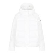 Witte Oversized Bomberjack met Logo Lettering Emporio Armani EA7 , Whi...