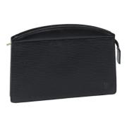 Pre-owned Leather pouches Louis Vuitton Vintage , Black , Dames