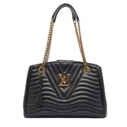 Pre-owned Leather totes Louis Vuitton Vintage , Black , Dames