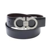 Pre-owned Leather belts Salvatore Ferragamo Pre-owned , Black , Heren