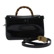 Pre-owned Leather handbags Gucci Vintage , Black , Dames