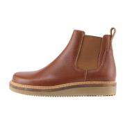 Gry Laars Waxy Leer Nature Footwear , Brown , Dames