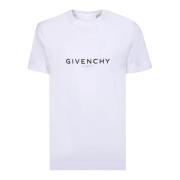 Wit T-shirt Klassieke Stijl Comfort Givenchy , White , Heren