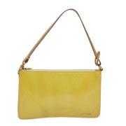 Pre-owned Leather pouches Louis Vuitton Vintage , Yellow , Dames