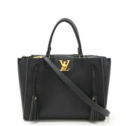 Pre-owned Leather handbags Louis Vuitton Vintage , Black , Dames