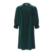 Gestreepte Korte Jurk Tuin Topiary Kaffe , Green , Dames