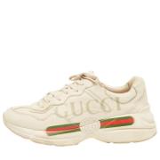 Pre-owned Leather sneakers Gucci Vintage , Beige , Heren