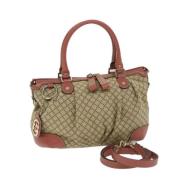 Pre-owned Canvas gucci-bags Gucci Vintage , Beige , Dames