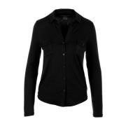 Zwarte Anna Shirt Majestic Filatures , Black , Dames