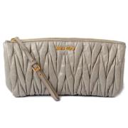 Pre-owned Leather crossbody-bags Miu Miu Pre-owned , Gray , Dames