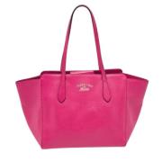 Pre-owned Leather totes Gucci Vintage , Pink , Dames