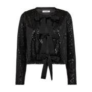 Sequin Bow Blouse StevieCC Style Co'Couture , Black , Dames