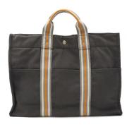 Pre-owned Canvas handbags Hermès Vintage , Gray , Dames