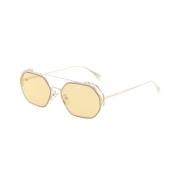 Pre-owned Metal sunglasses Fendi Vintage , Yellow , Dames