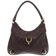 Pre-owned Leather gucci-bags Gucci Vintage , Brown , Dames