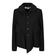 Geborstelde Afwerking Knoopjas Comme des Garçons , Black , Dames