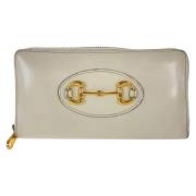 Pre-owned Leather wallets Gucci Vintage , White , Dames