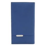 Pre-owned Leather wallets Bvlgari Vintage , Blue , Dames