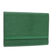 Pre-owned Leather clutches Louis Vuitton Vintage , Green , Dames