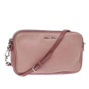 Pre-owned Leather shoulder-bags Miu Miu Pre-owned , Pink , Dames